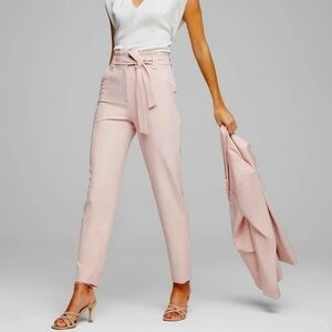 C by One Belted Pink Tapered‎ Leg Pull-on Pants Size Medium NWT
